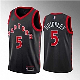 Men's Toronto Raptors #5 Immanuel Quickley Black Statement Edition Stitched Basketball Jersey Dzhi,baseball caps,new era cap wholesale,wholesale hats